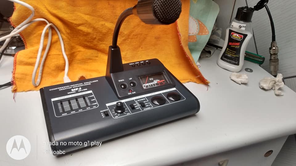 MFJ299 microfone de ganho de mesa com equalizador e compressor